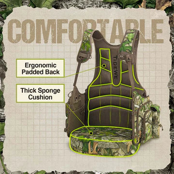 TideWe Turkey Vest with Seat with Game Pouch and Kickstand